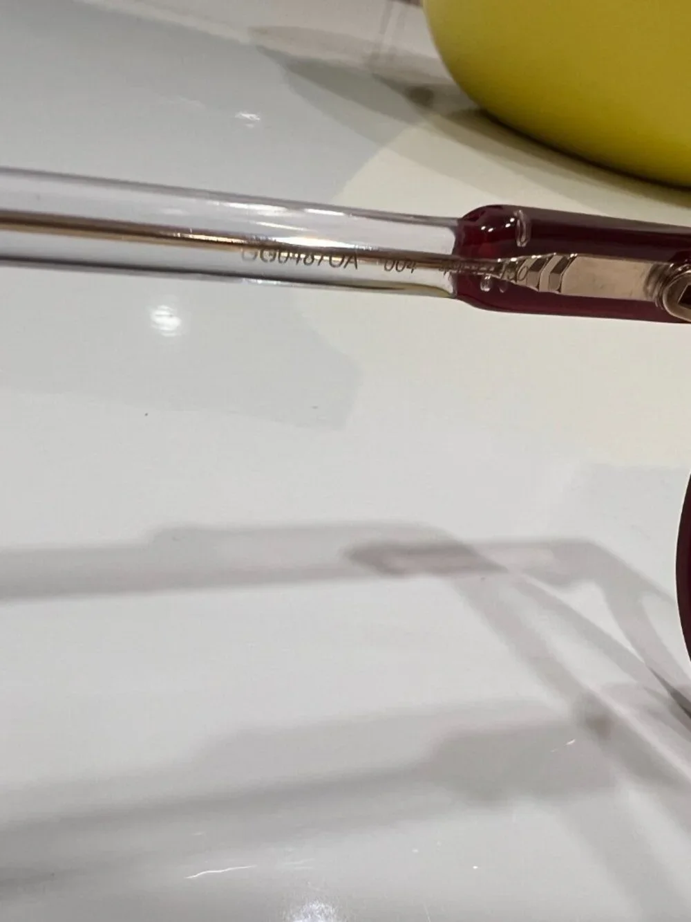 Like new Gucci Red/Clear Glasses